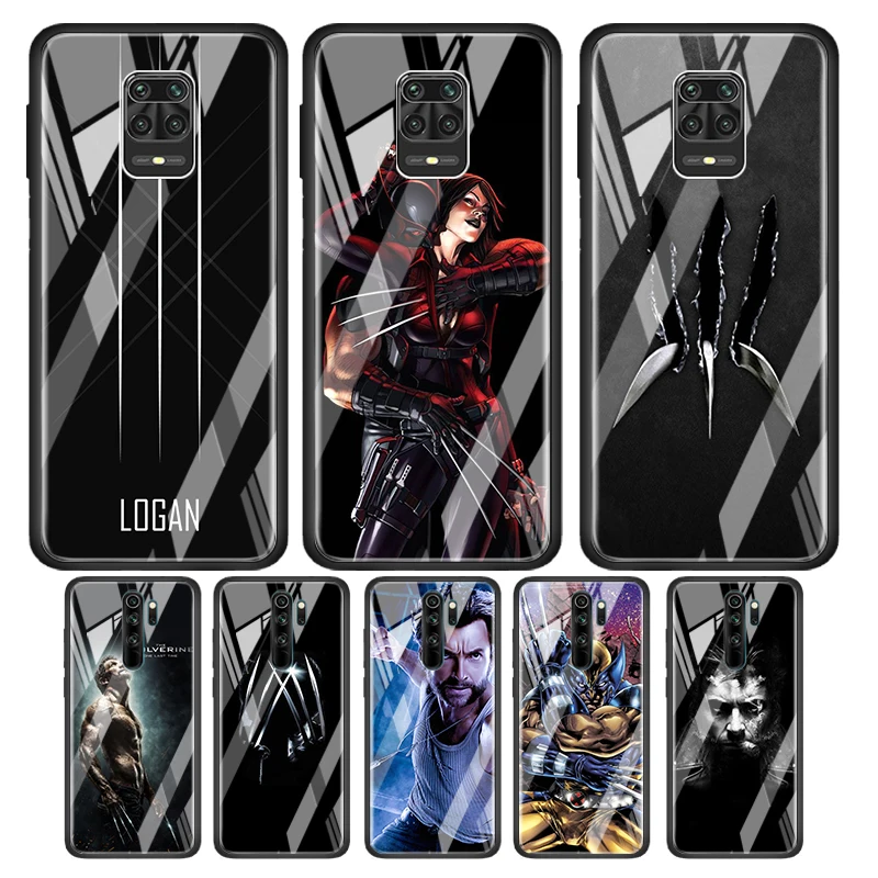 

Wolverine Marvel Tempered Glass Cover For Xiaomi Redmi Note 10 10S 9 9T 9S 8T 8 9A 9C 8A 7 Pro Max Phone Case
