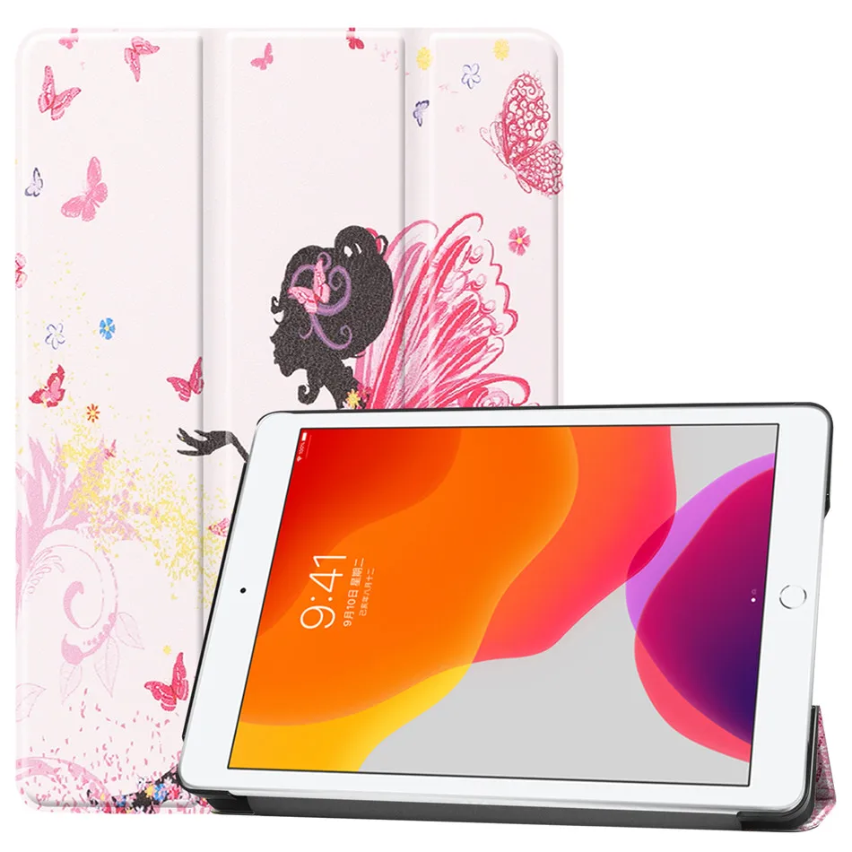 Girl Для iPad 10,2 чехол для Apple iPad 7-го поколения A2200 A2198 A2232 смарт-чехол магнитный складной Стенд оболочка+ пленка+ ручка - Цвет: Girl