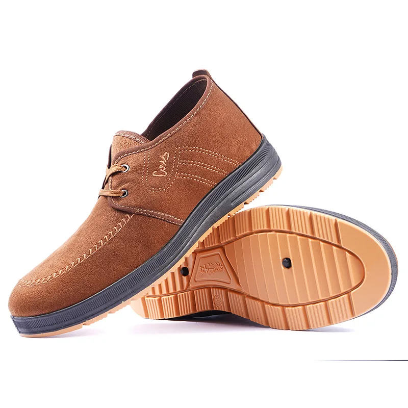 

Мужские кожаные туфли на платформе, Повседневные Дышащие легкие водонепроницаемые туфли-лодочки на шнуровке, весна-осень 2021