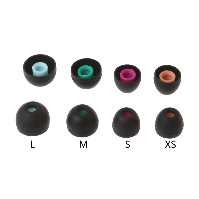 4 пары (XS/S/M/L) Мягкие Силиконовые амбушюры для наушников комплект 90% наушники