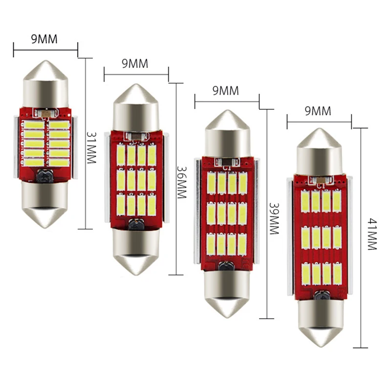 Автомобильная гирлянда Canbus 31 мм 36 39 42 купольсветодиодный Светодиодная лампа C5W C10W