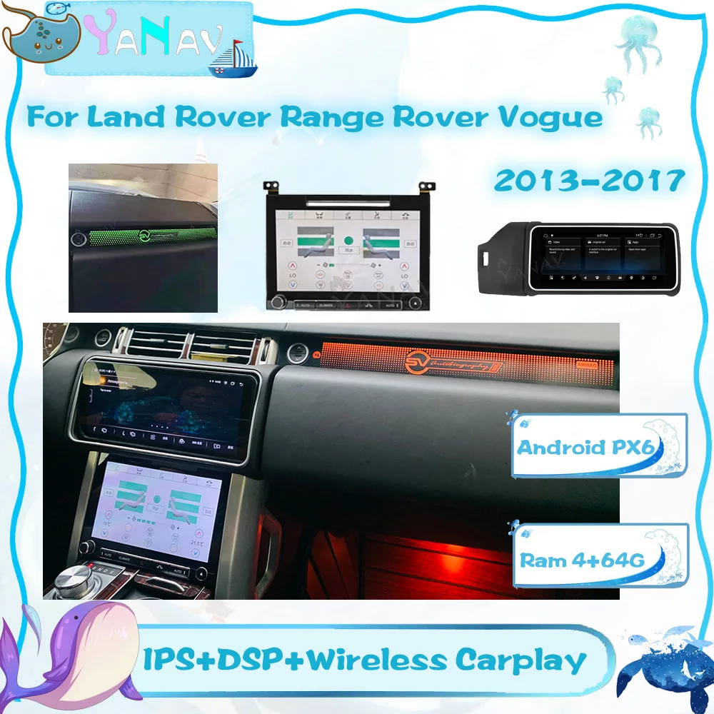 

Android 2 Din Car Radio For Land Rover Range Rover Vogue L405 2013- 2017 GPS Navigation Carplay Tape Recorder Multimedia Player