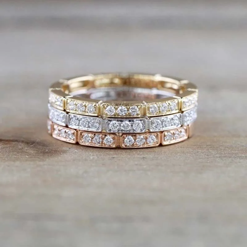 

New 2021 Engagement Thin Ring For Women High Quality Wedding Brilliant Zircon Versatile Female Finger Rings Jewelry Wholesale