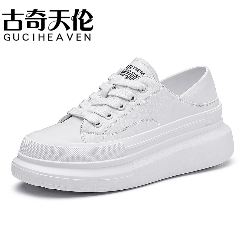 

Round toe platform low-top shoes Fall lace solid color casual women's shoes