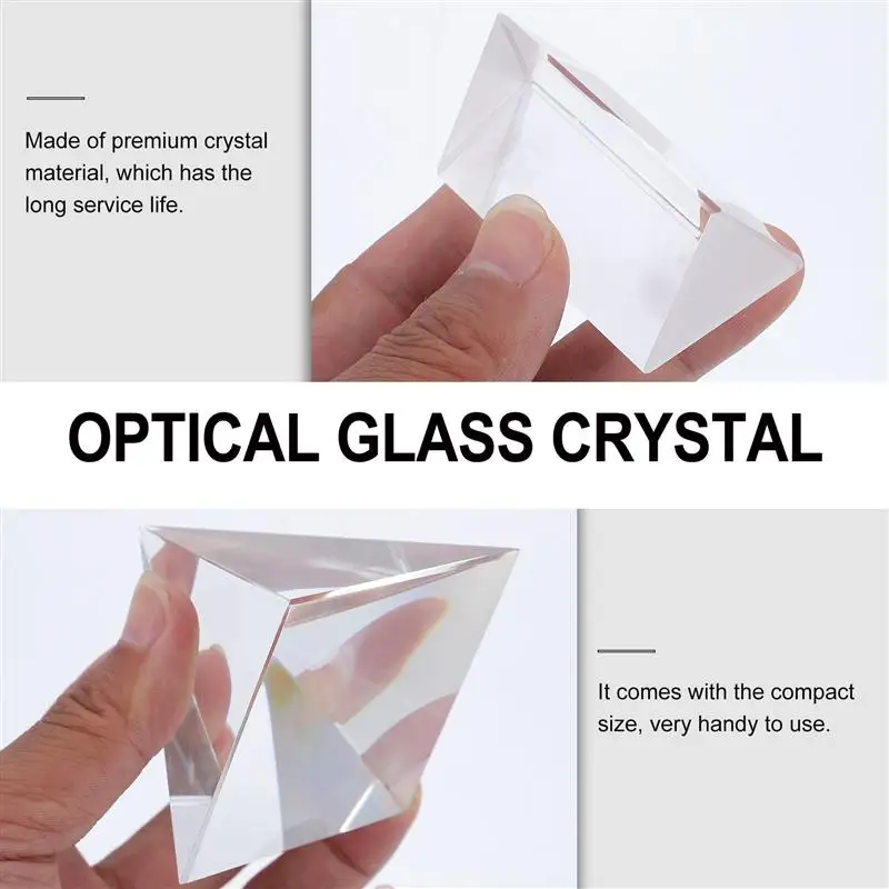 

4pcs Creative Prisms Optical Glass Crystal Physical Teaching Experiment Set