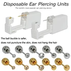 24 шт.кор. одноразовая Стерильная игла для уха прибор для пирсинга из нержавеющей стали, пупка, пирсинг пистолет, не причиняя боли молний с безопасной мяч с пряжкой в комплекте
