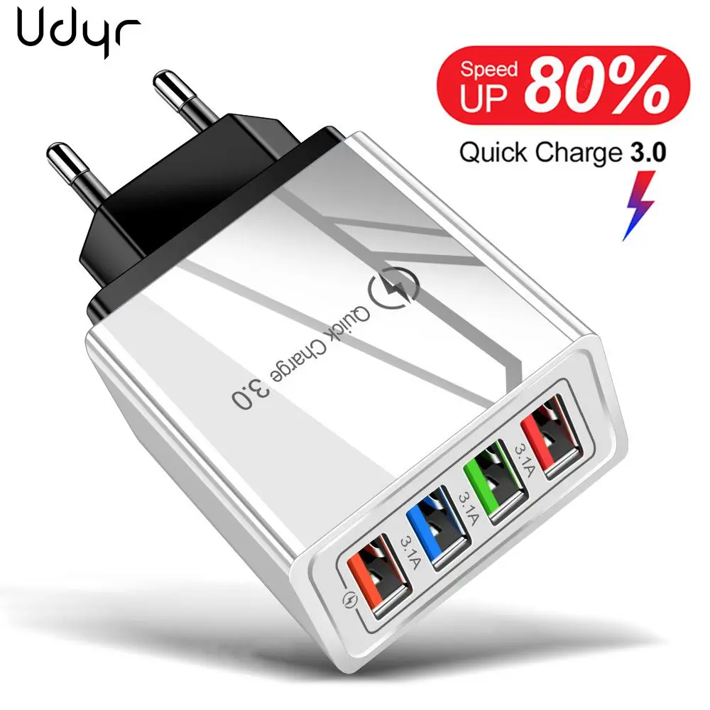 

EU/US Plug USB Charger Quick Charge 3.0 For Phone Adapter for Huawei Mate 30 Tablet Portable Wall Mobile Charger Fast Charger