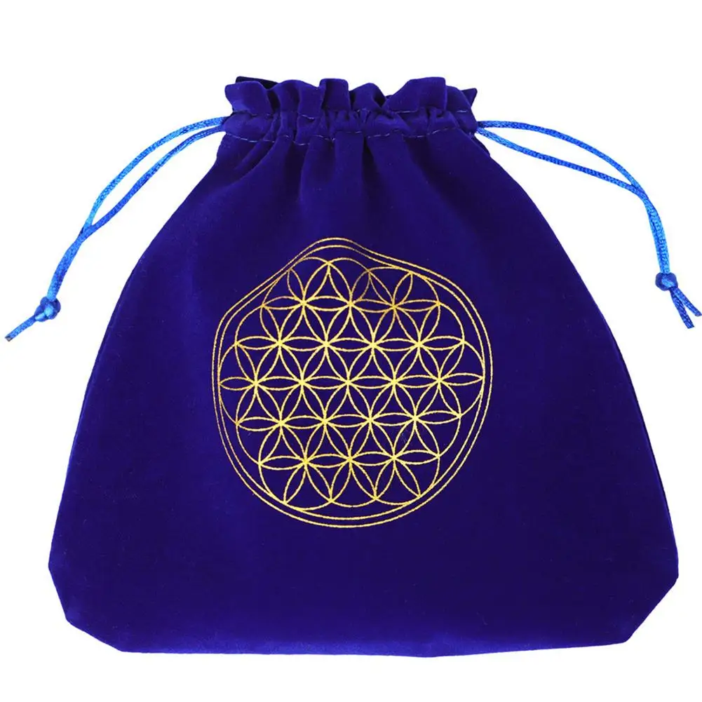 

Бархатные сумки для хранения Таро, товары для гадания с цветком жизни, фиолетовый Таро, сумка на шнурке, сумка для вечеринки, Таро, палуба, су...
