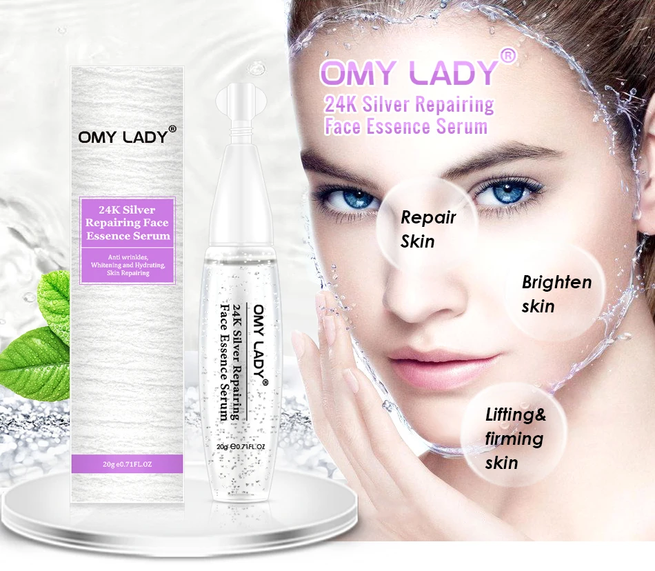 OMY LADY коллагеновый крем для глаз+ шесть пептидов+ 24K золото+ серебро Сыворотка для ухода за кожей лица сужает поры деликатный отбеливает осветляет Антивозрастной