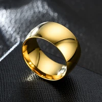 custom name text 12mm naver fade classic wedding rings gold color ring 316l stainless steel rings for men and women jewelry