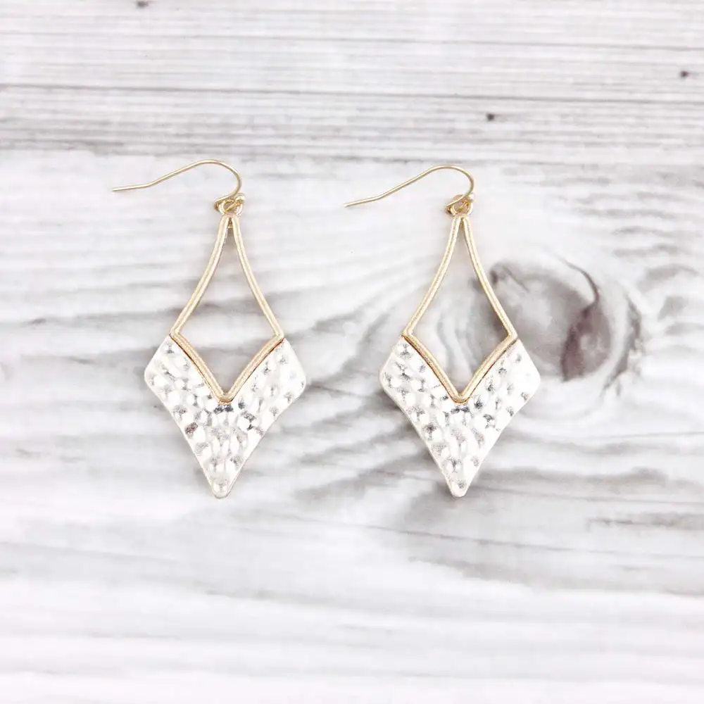 Handmade Hammered Metaillic Arrow Heads Dangle Drop Earrings for Women Chic Trendy Geometry Arrowhead | Украшения и аксессуары