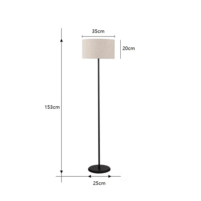 

Modern Floor Lamp Nordic Metal Standing Lamps for Living Room Bedroom Fabric Floor Lamps Home Decorative Stand Light Luminarie