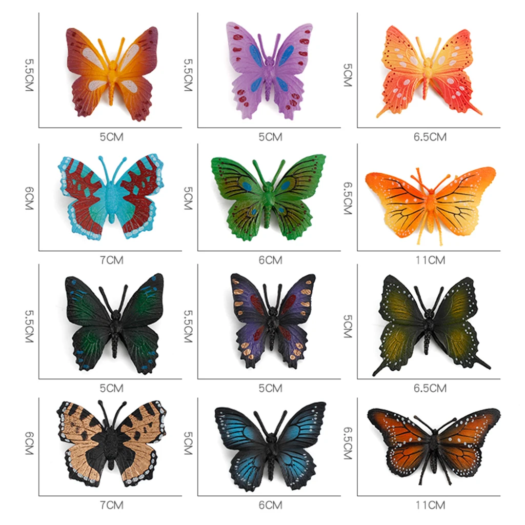 

6Pcs Lifelike Butterfly for Kids Education, Insect Themed Party, Tasch