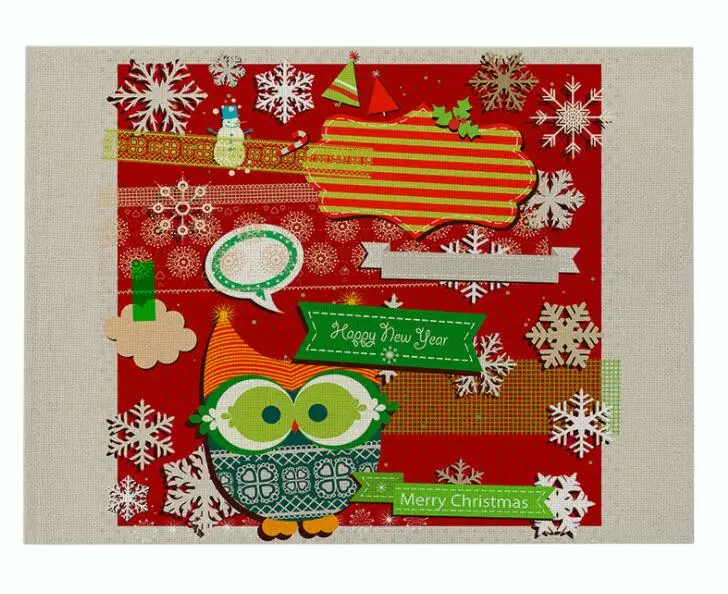 color5 INS Merry Рождественская елка настольное коврик коврики под посуду на стол Кухня Салфетки сервировочные каботажное судно рождественские украшения для дома панель прямоугольной формы - Цвет: color5