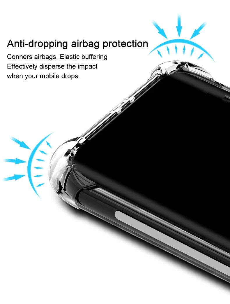 Para Xiaomi Mi 8 Mi8 IMAK Airbag De Esquina suave TPU flexible Cubierta Estuche Película Para Pantalla