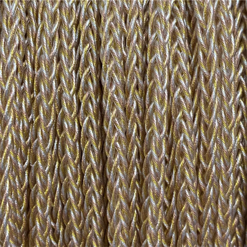 

8 share Gold-silver-copper alloy mixed wire single crystal copper wire 8-strand braided 448 core OD:3.6MM