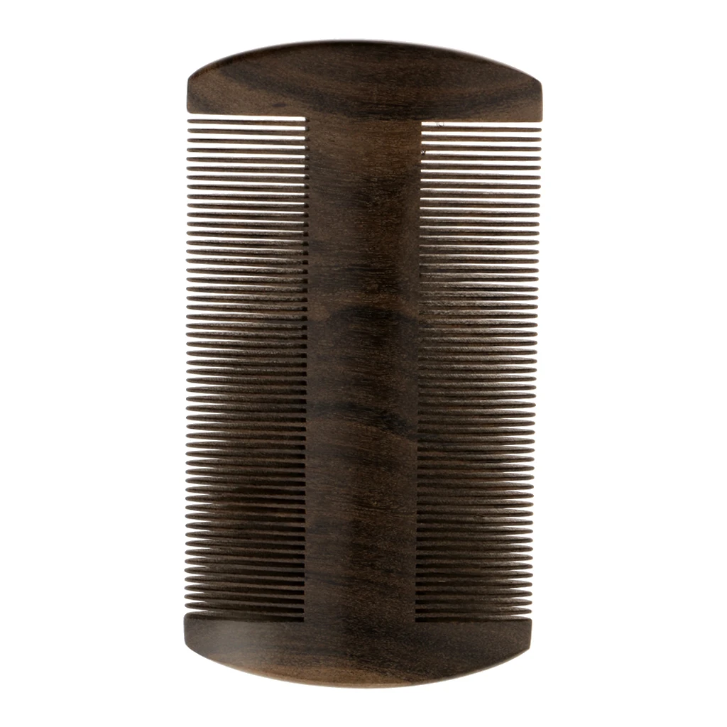 

Chacate Preto Double Dense Teeth Hair Brush Anti-Static Beard Mustache Comb