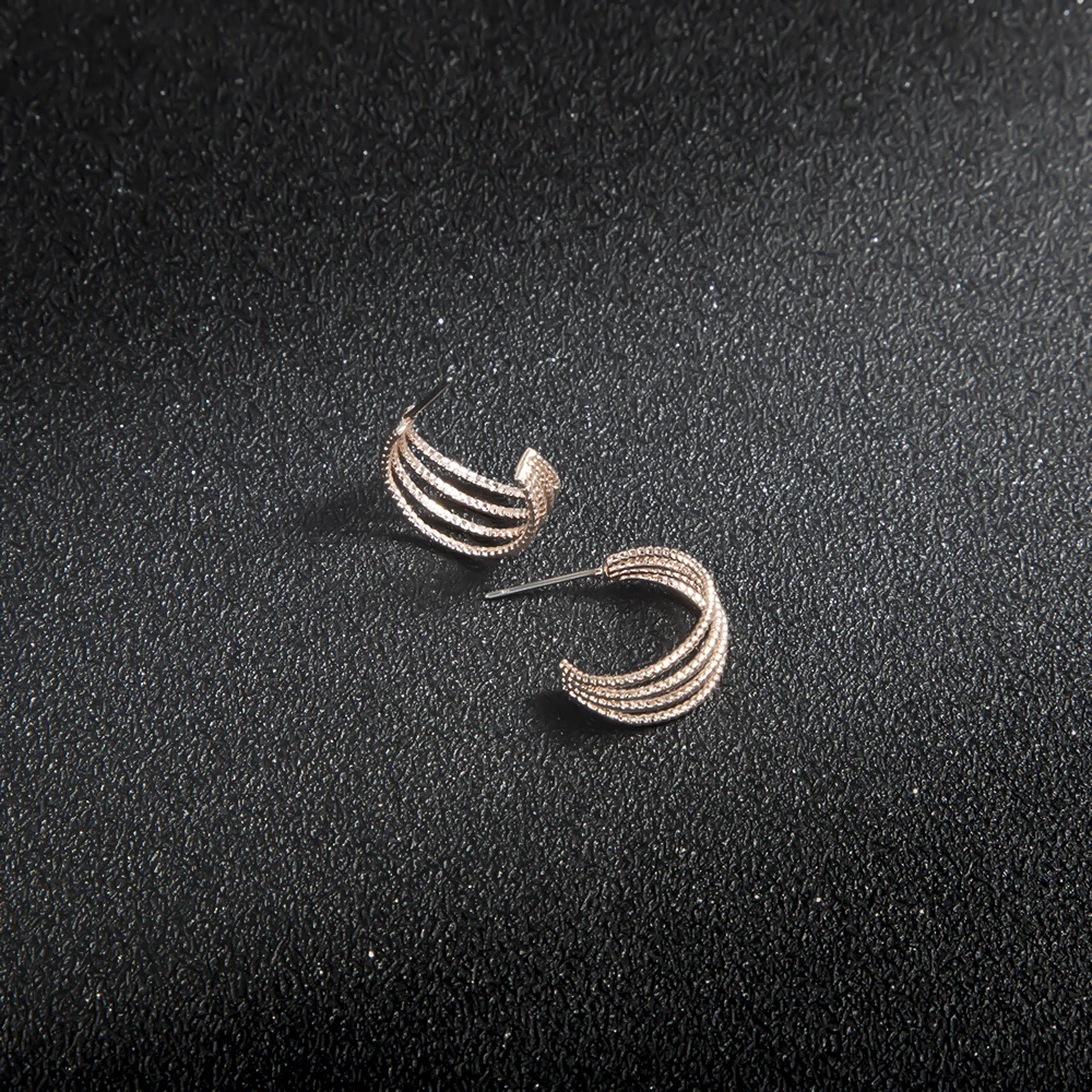 Модная Корейская обруч милый круглый железный высокое качество серьги 2020 Щепка