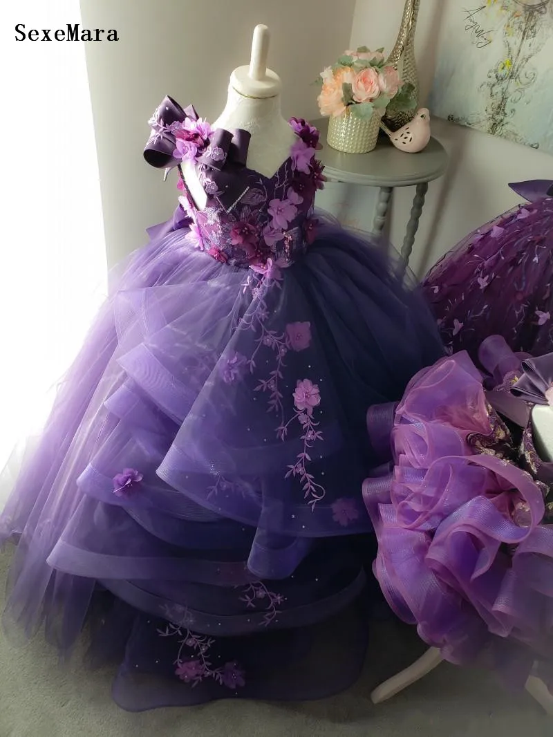 Новые Красивые Платья с цветочным узором для девочек со складками