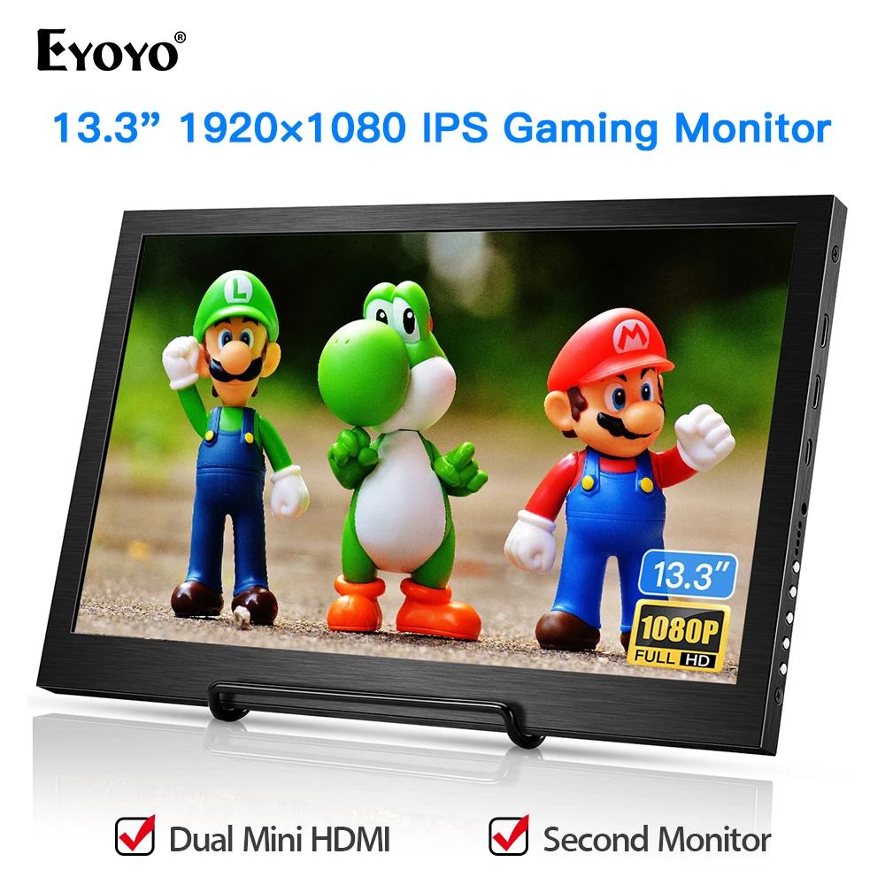 Eyoyo EM13F 13 3 &quotHDMI Портативный второй монитор IPS игровой 1080P ЖК экран Pantalla для Raspberry Pi
