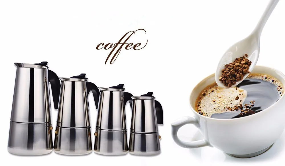 Кофеварка Mocha кофейник Moka из нержавеющей стали фильтр Итальянский Эспрессо кофеварка Перколятор инструмент
