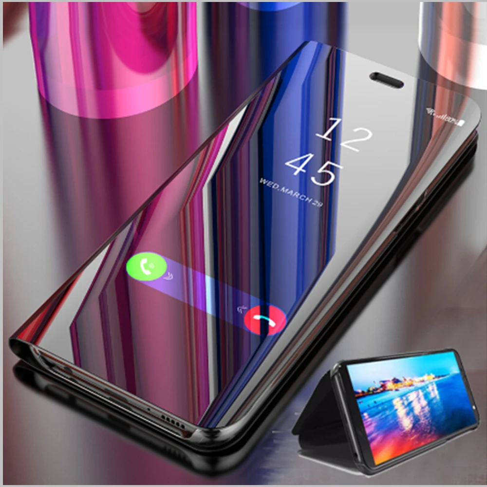 Умный зеркальный флип-чехол для Redmi Note 8 7 K20 5 6 Pro 8T 8A 4X 7A Plus S2 Y2 Mi 10 9 SE A3 Lite CC9e 9T чехол |