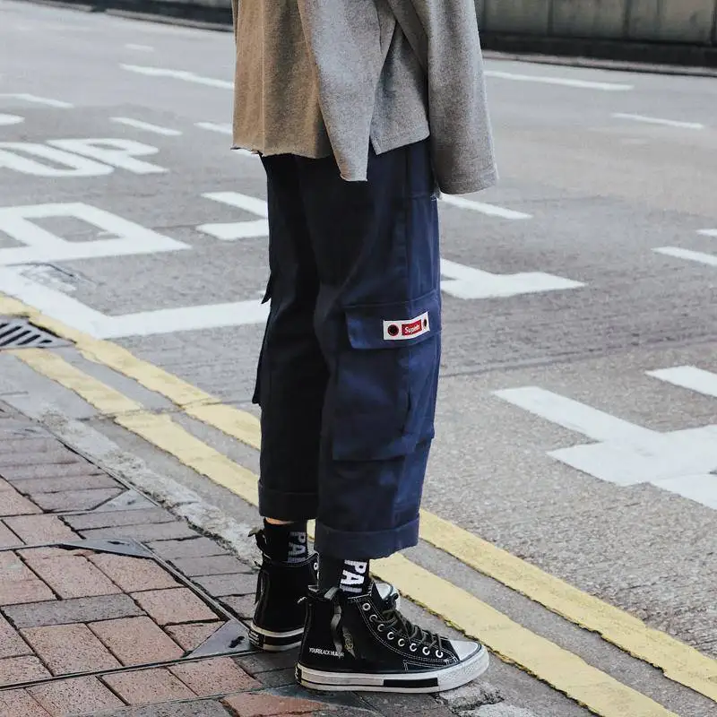 

Women Cargo High Waist Pants Loose Trousers Joggers Female Sweatpants Streetwear Casual Hip Hop Pants Girl Fashion Woman Pants