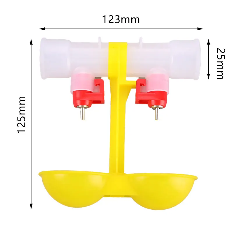 

10 Pcs Chicken Drinking Fountain Double Hanging Cup Ball Nipple Drinkers 25cm Chicken Equipment Wholesale Quail Feeders