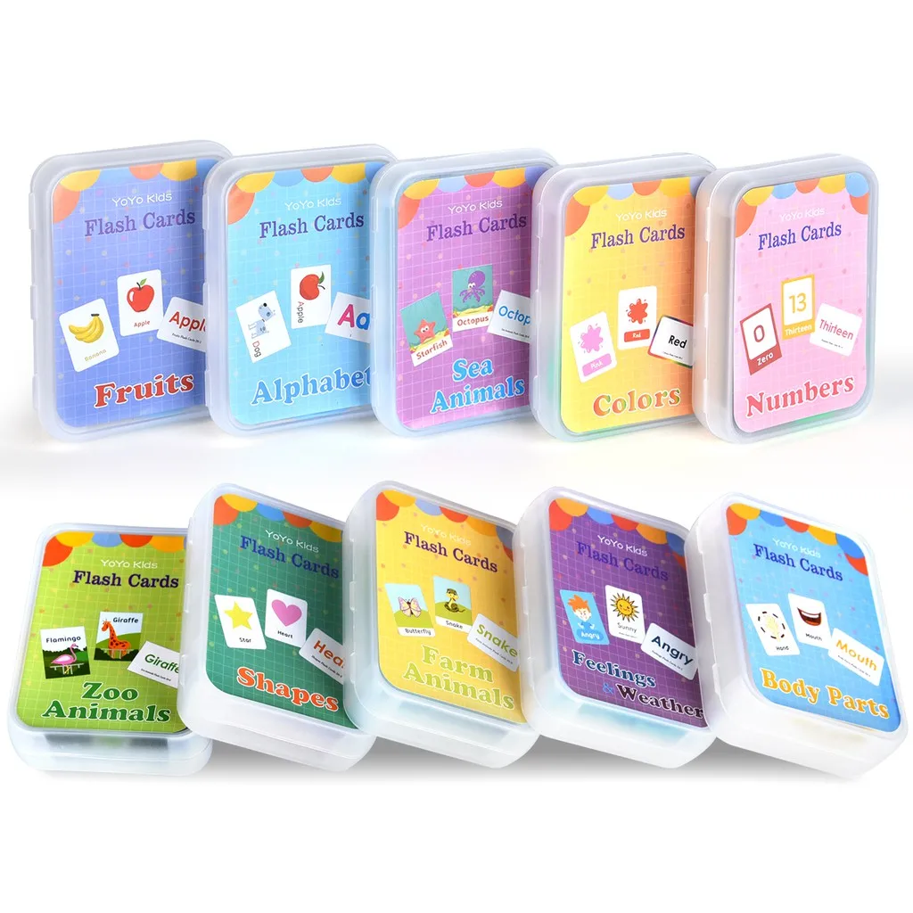 

Kids Montessori Baby Leren Engels Woord Kaart Flashcards Cognitieve Educatief Speelgoed Foto Onthouden Games Geschenken Voor