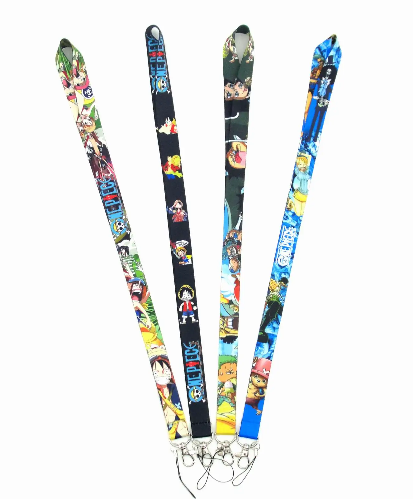 

One Piece! Phone Lanyard Cartoon Tether Student CARD Work Card Key Chain Badges Card Tether Blue Pink Red Lanyard Gift Wholesale