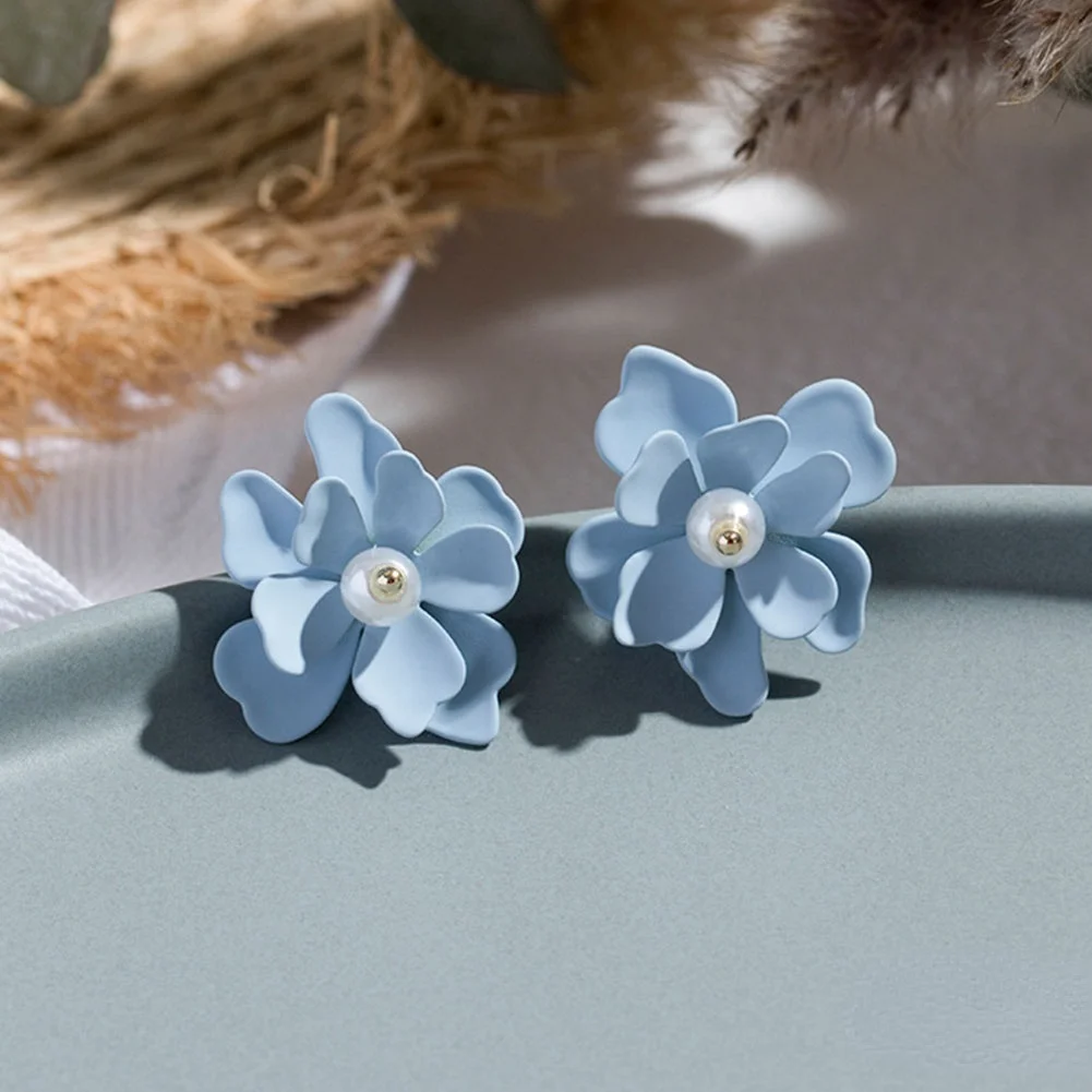 Милые синие модные серьги для женщин новые эффектные винтажные акриловые