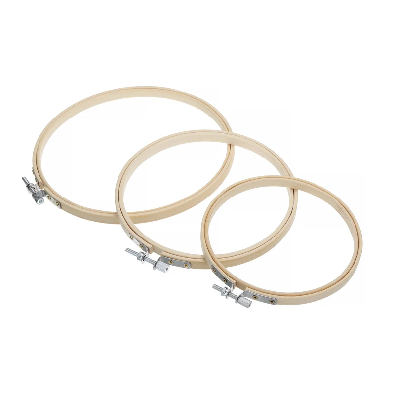 3 шт./компл. и бамбуковым корпусом Круг алмазный вышивка крестиком обруч кольцо