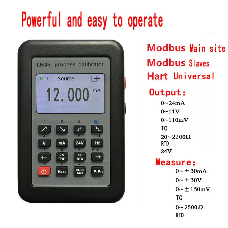 

LB06 Hart Current voltage 4-20mA 0-10V/mV Signal Generator Source thermocouple PT100 temperature Process calibrator Tester