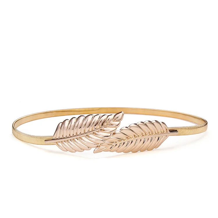 

Versatile waist chain metal texture leaf punk alloy waist chain