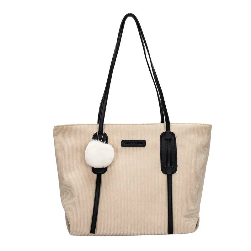 

Модная фланелевая женская сумка в полоску, повседневная вместительная сумка-тоут на плечо, простая большая Холщовая Сумка для покупок на ремне