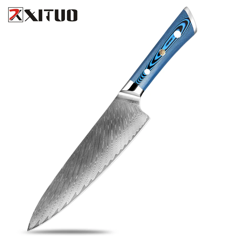 

XITUO 8 Inch Damascus Stainless Steel Knife Chef Knife Cutting Vegetables And Meat Cut Fruit Special Sharp Knife for Kitchen