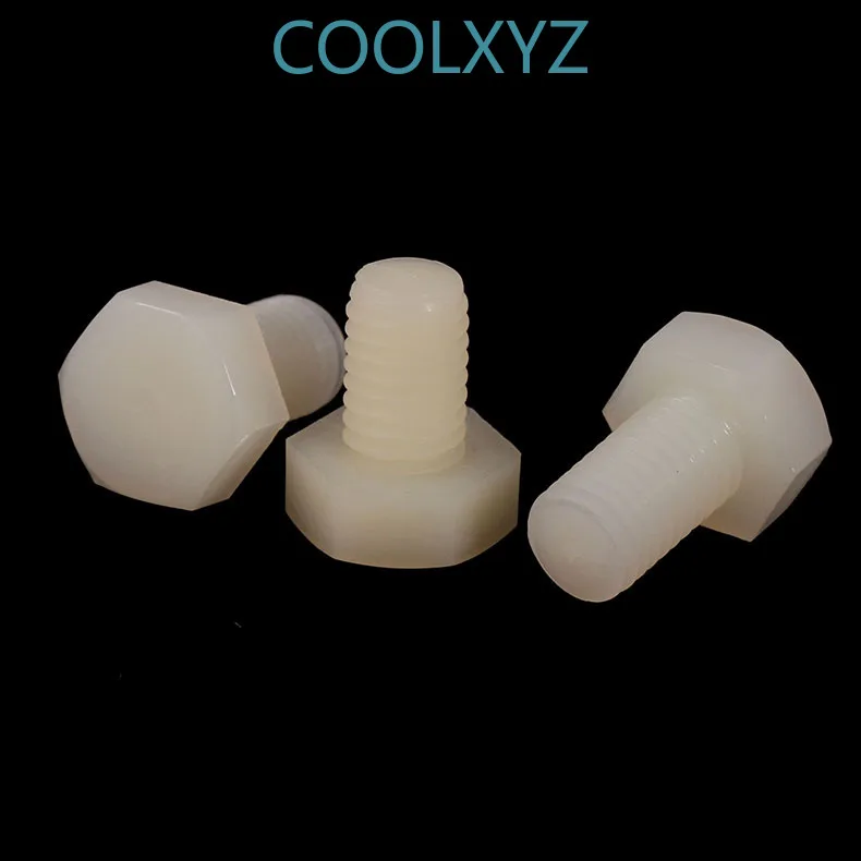 Нейлоновый внешний шестигранный болт PA66 белый пластиковый винт M5 M6 M8 M10 M12 5 шт. |