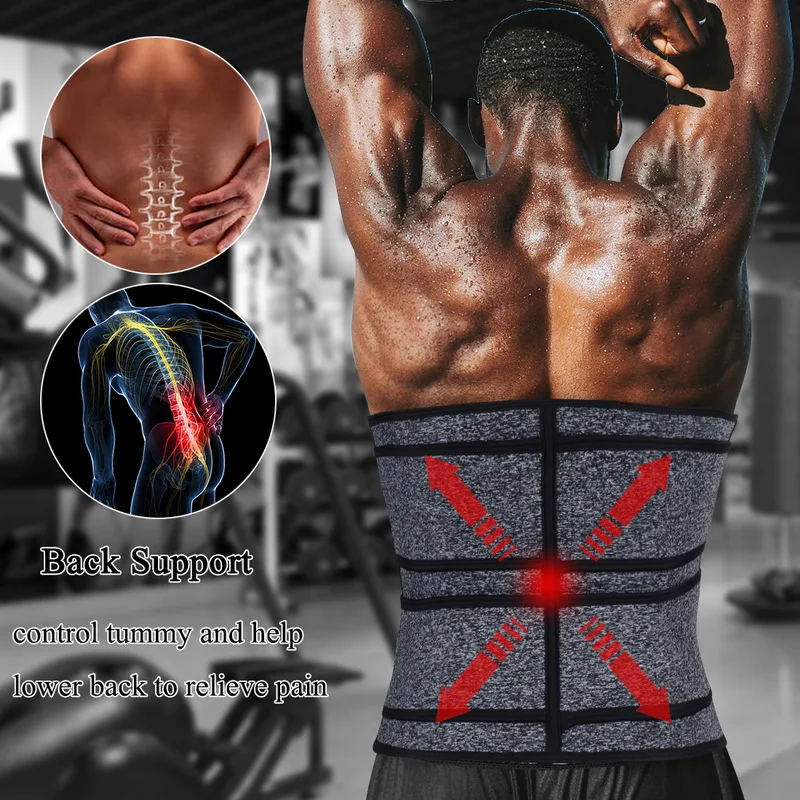 

Men Waist Trainer Corsets Fitness Trimmer Belt Slimming Body Shaper for Weight Loss Sauna Sweat Girdle Workout Fat Burner Fajas