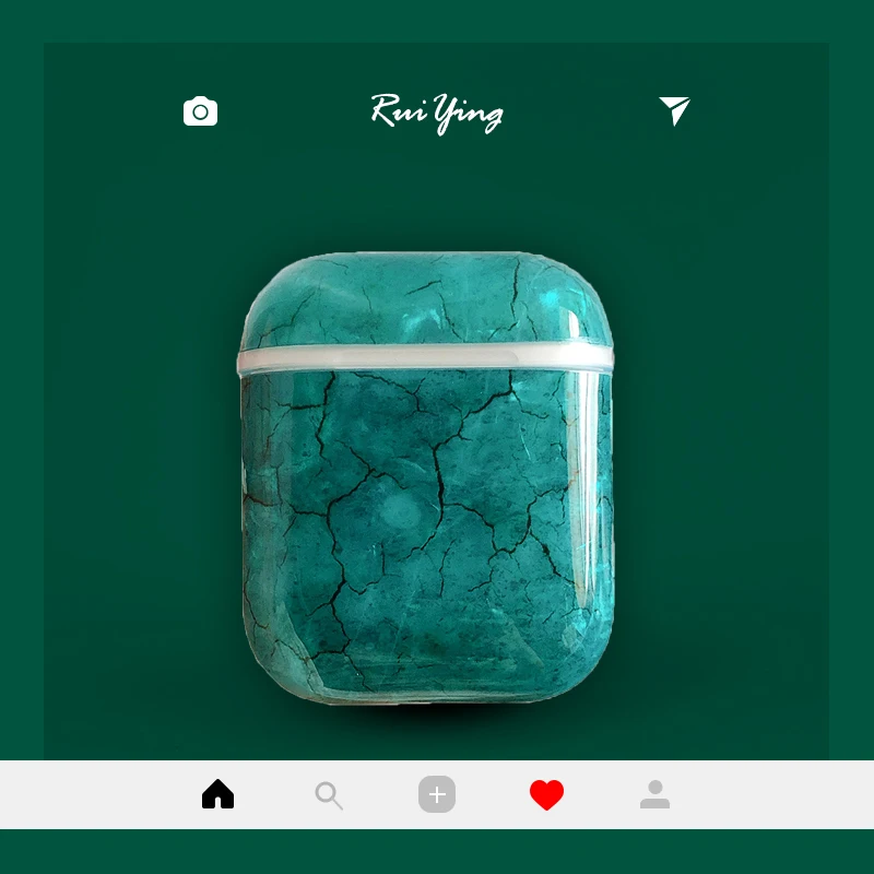 Беспроводной чехол для наушников Airpods2 Роскошный Мраморный Мягкий силиконовый Air