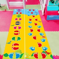 kids outdoor team play lattices jumping carpet educational mat walk sports toys kids educational toys for children gifts