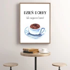 Современные картины, настенное изображение Польши, кофе, распечатанная Картина на холсте, домашний декор, модульный постер в скандинавском стиле для гостиной