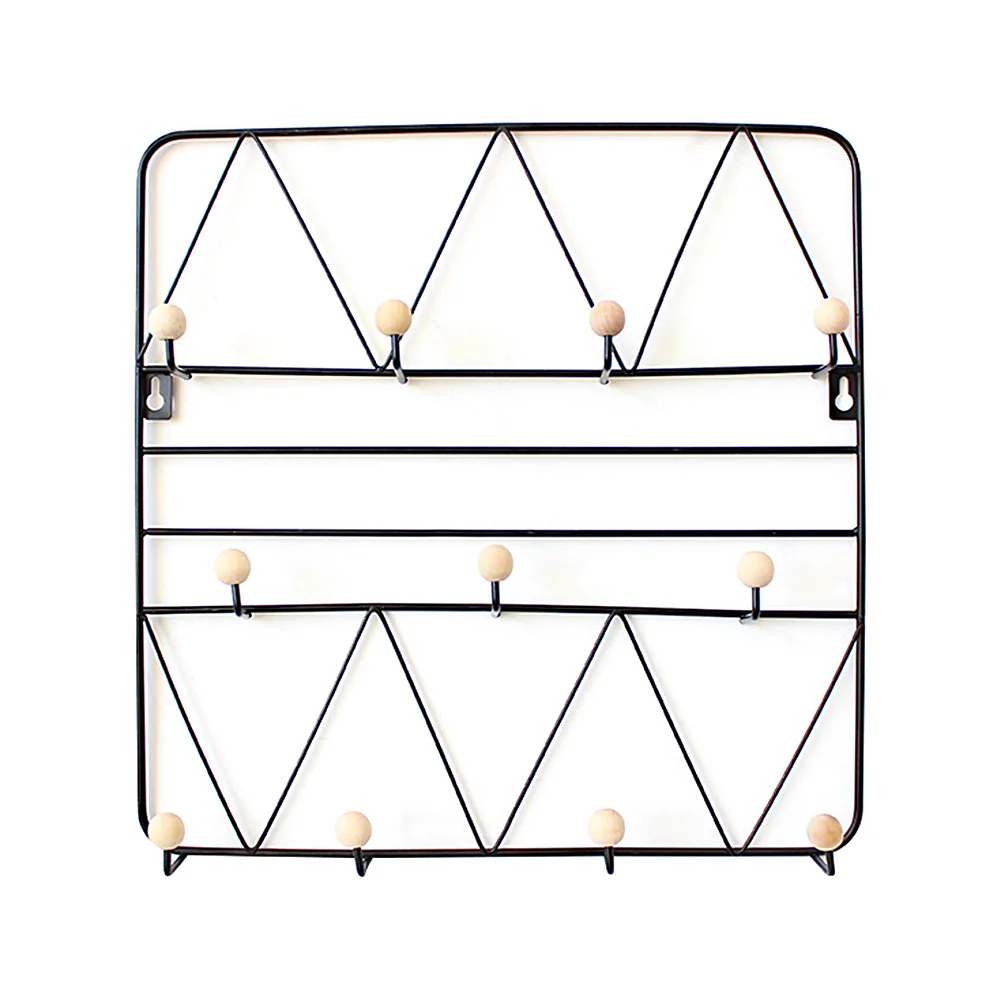 Скандинавская кованая железная настенная вешалка держатель для ключей