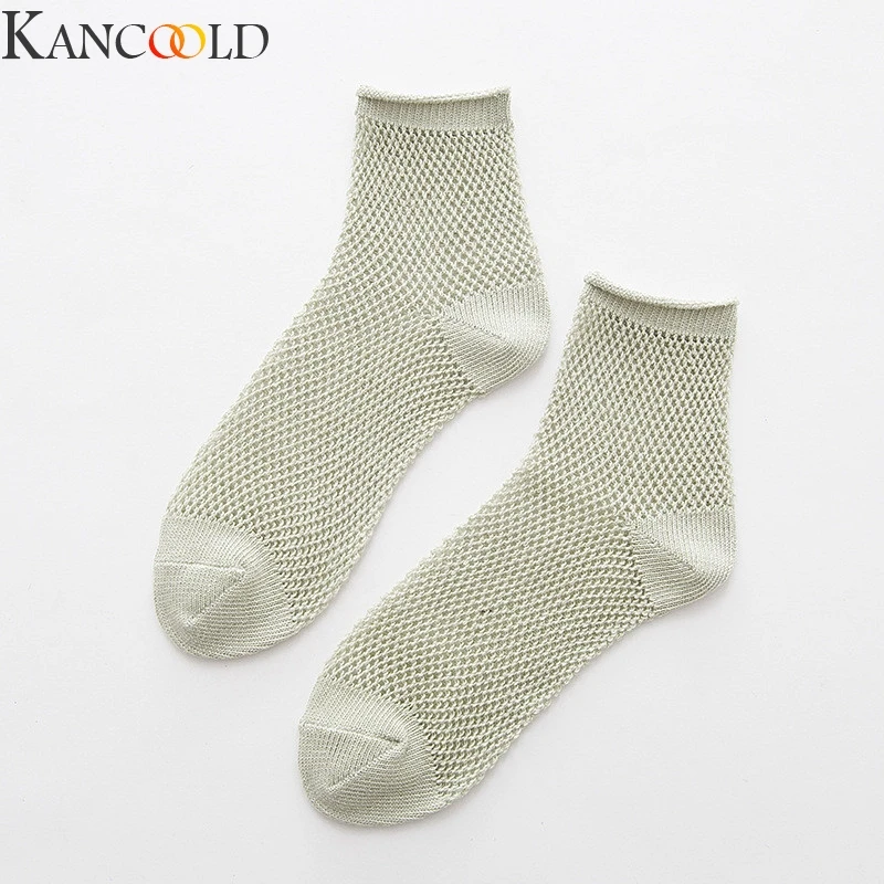 KANCOOLD женские сетчатые носки длиной по щиколотку с рюшами короткие в сеточку