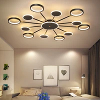 modern led ceiling lamp living room ceiling lamp bedroom lamp kitchen lamp black gold embedded panel lamp with remote control