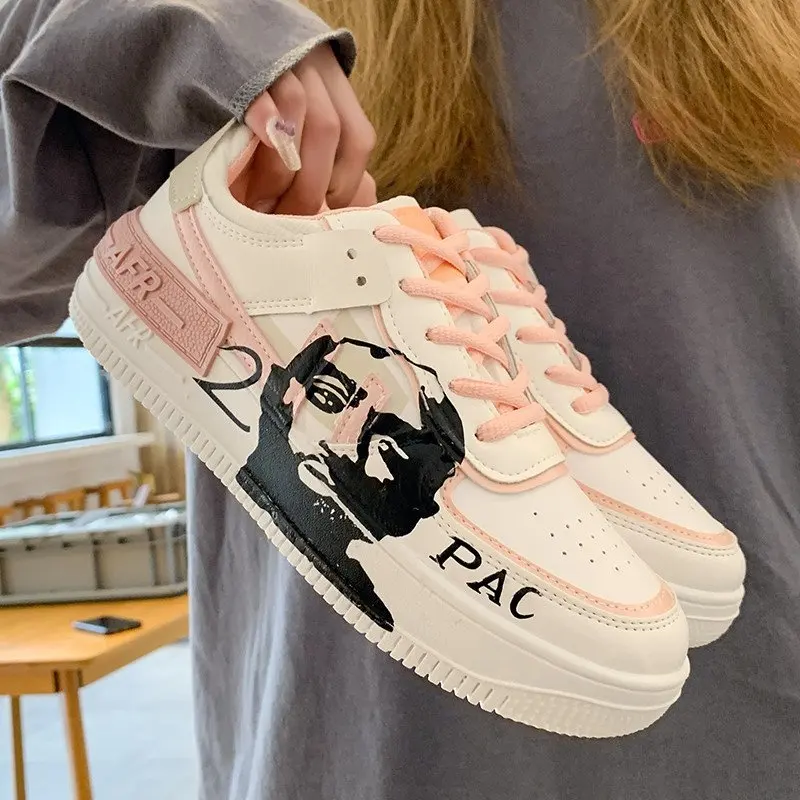 

2021 Hot Flats Woman Sneakers Women's Shoes Ladies Casual Breathable Female Vulcanized Shoes Lace Up Woman Comfort Walking Shoes