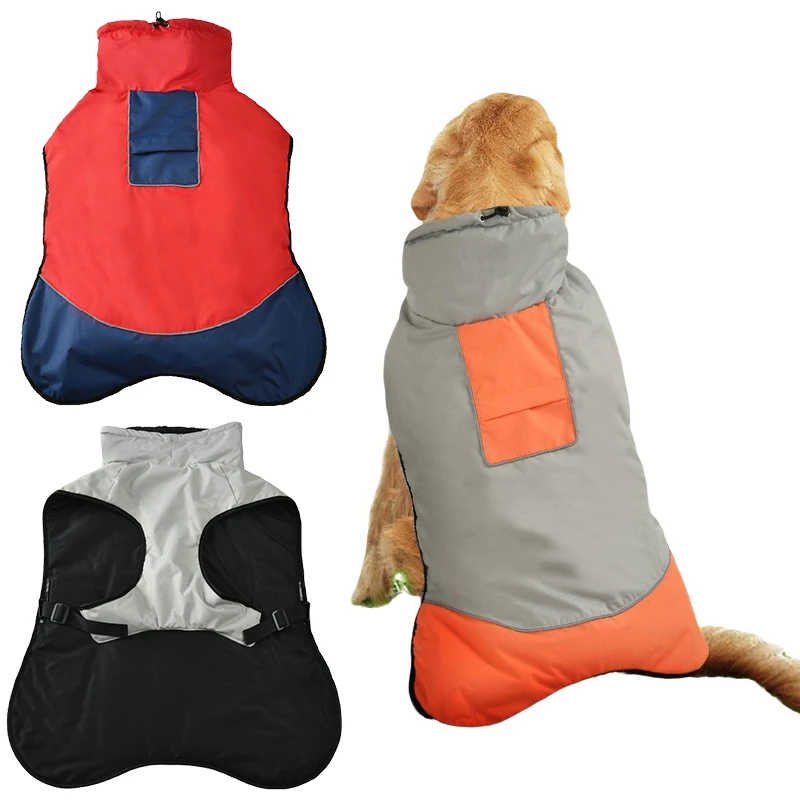 

Big Dog Clothes Winter Waterproof Warm cotton Large Dog Jacket Reflective Coat German Shepherd Labrador Husky Dog Clothing Vest