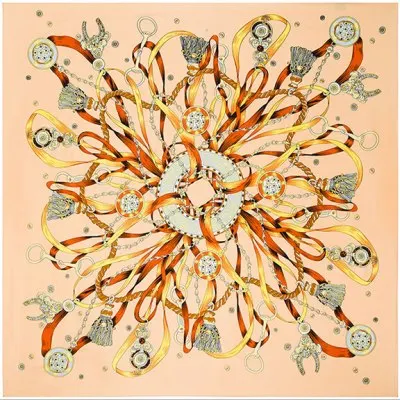 100% Саржевые шелковые квадратные шарфы POBING большой размер шейный платок