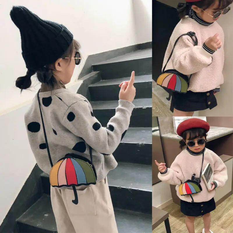 Сумка мессенджер через плечо супермилая Детская сумка с зонтиком миниатюрная