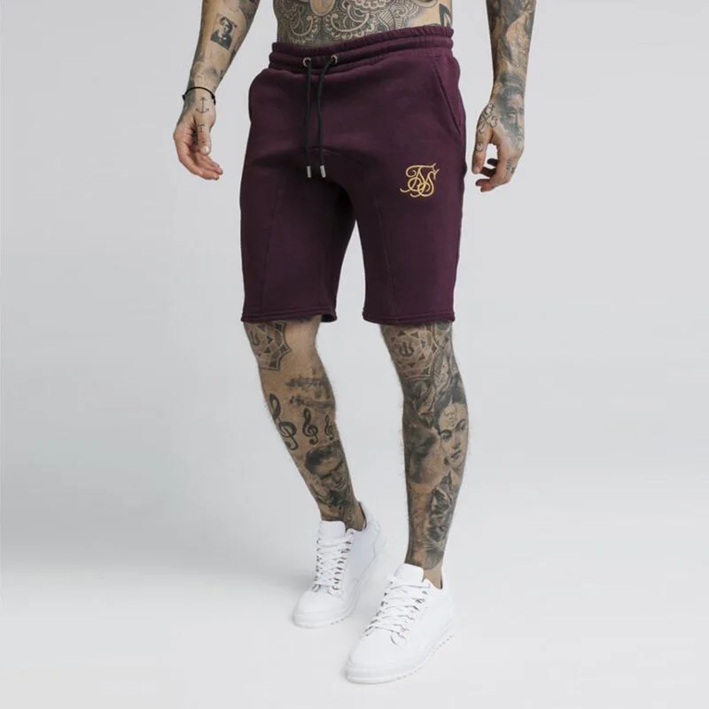 Мужские летние шелковые спортивные шорты Sik облегающие модные Джоггеры для