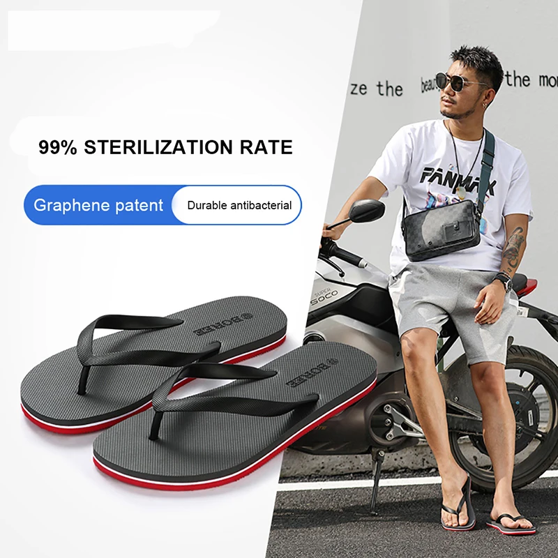 Шлепанцы BOREE Мужская обувь дезодорирующая Нескользящая Летняя мужская пляжная